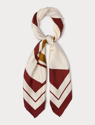 Silk twill scarf - KAKI - Marina Rinaldi - 3
