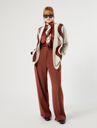 Silk twill scarf - KAKI - Marina Rinaldi - 5