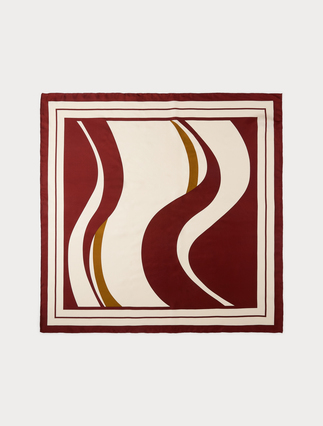 Silk twill scarf - KAKI