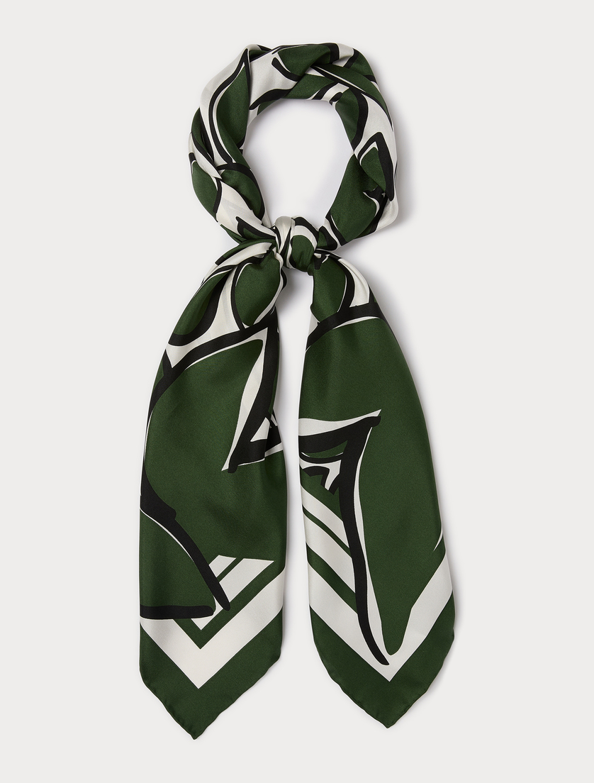 Foulard in twill di seta - VERDE - Marina Rinaldi - 3