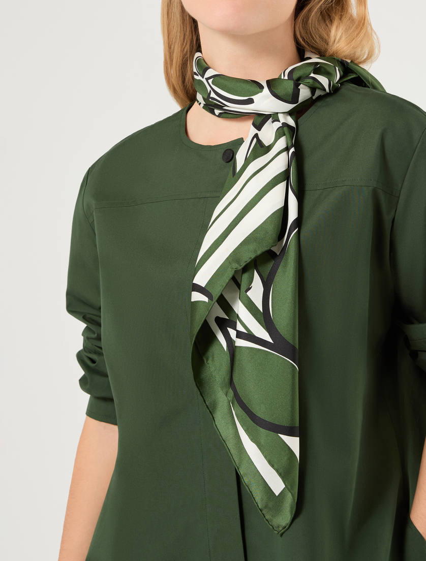 Foulard in twill di seta - VERDE - Marina Rinaldi - 4