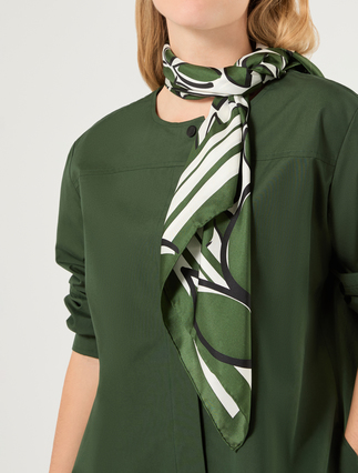 Foulard in twill di seta - VERDE - Marina Rinaldi - 4