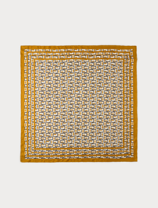 Silk twill scarf - OCHRE - Marina Rinaldi - 1