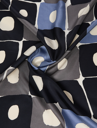 Silk twill scarf - MEDIUM GREY - Marina Rinaldi - 2