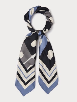 Silk twill scarf - MEDIUM GREY - Marina Rinaldi - 3