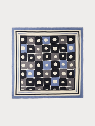 Silk twill scarf - MEDIUM GREY - Marina Rinaldi - 1