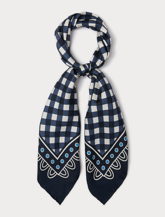 Foulard in twill di seta - BLU - Marina Rinaldi - 3