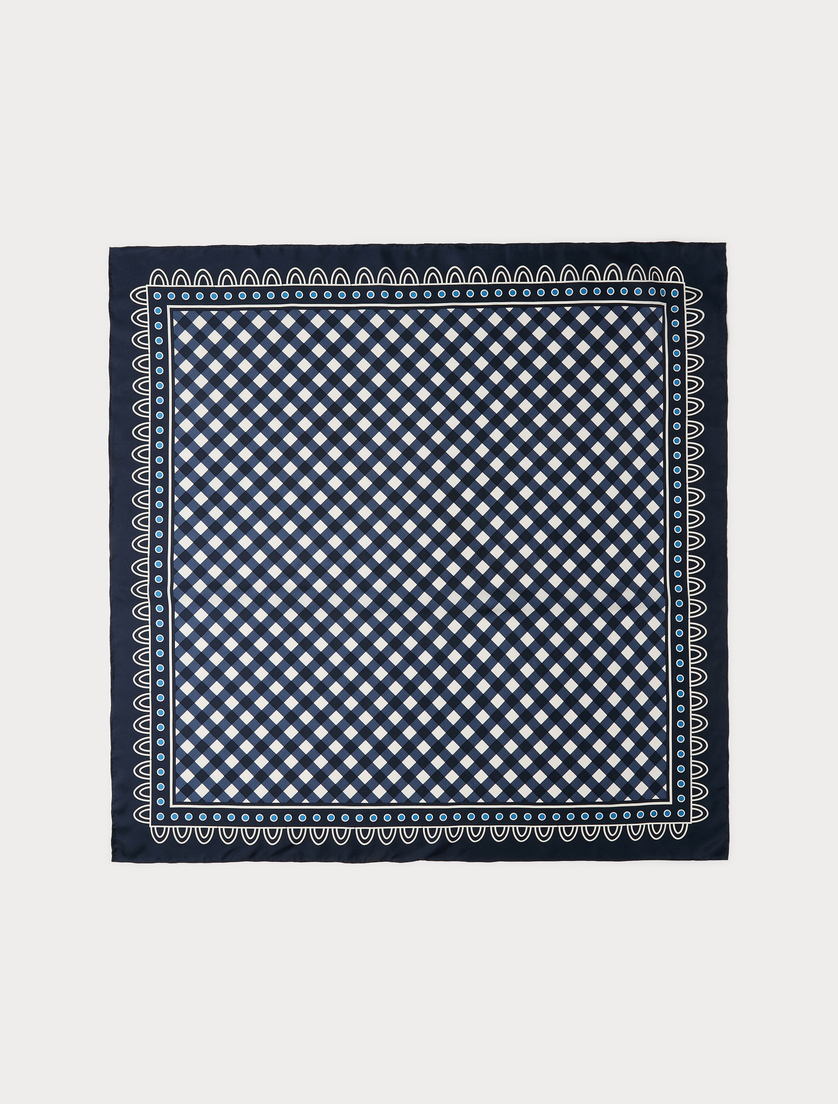 Foulard in twill di seta - BLU - Marina Rinaldi