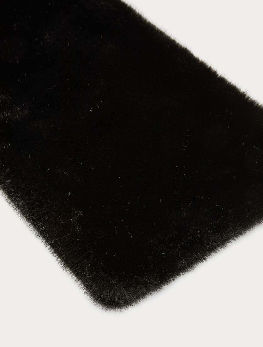 Fluffy-textured stole - NOIR - Marina Rinaldi - 2