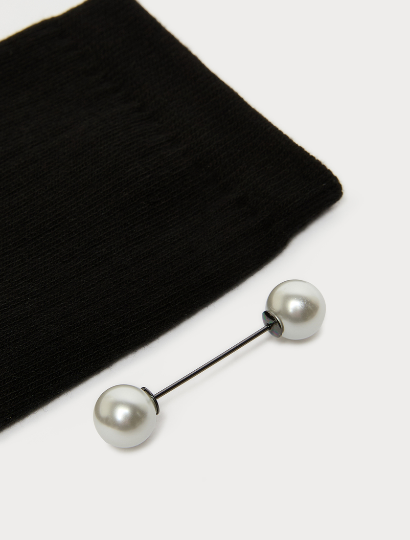 Cotton socks with pin detail - BLACK - Marina Rinaldi - 2