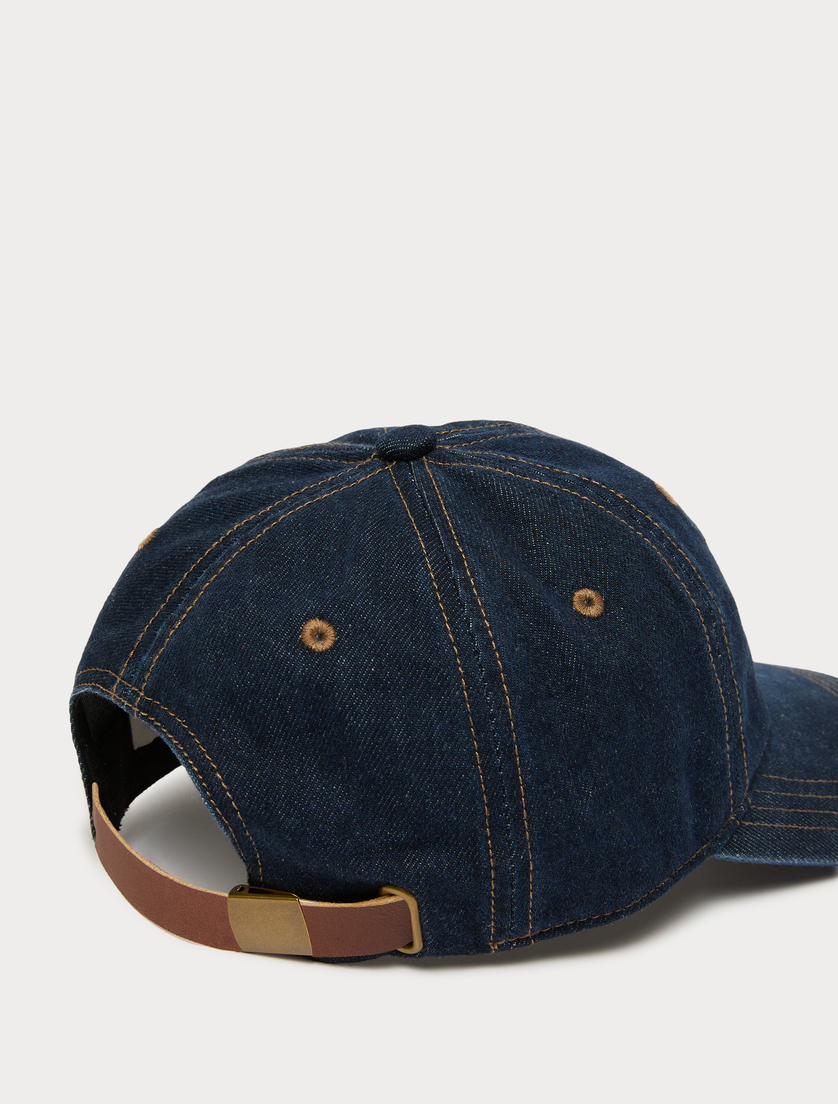 Casquette de baseball en denim - BLEU - Marina Rinaldi - 3