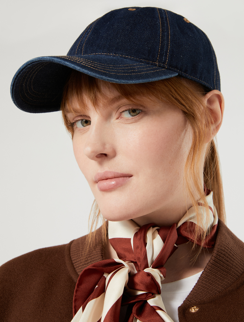 Casquette de baseball en denim - BLEU - Marina Rinaldi - 4