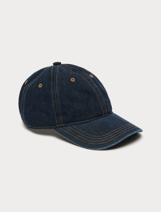Casquette de baseball en denim - BLEU
