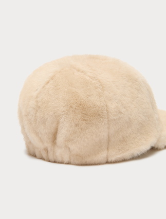 Baseballcap mit flauschiger Struktur - CREME - Marina Rinaldi - 2
