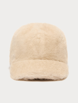 Baseballcap mit flauschiger Struktur - CREME - Marina Rinaldi - 3
