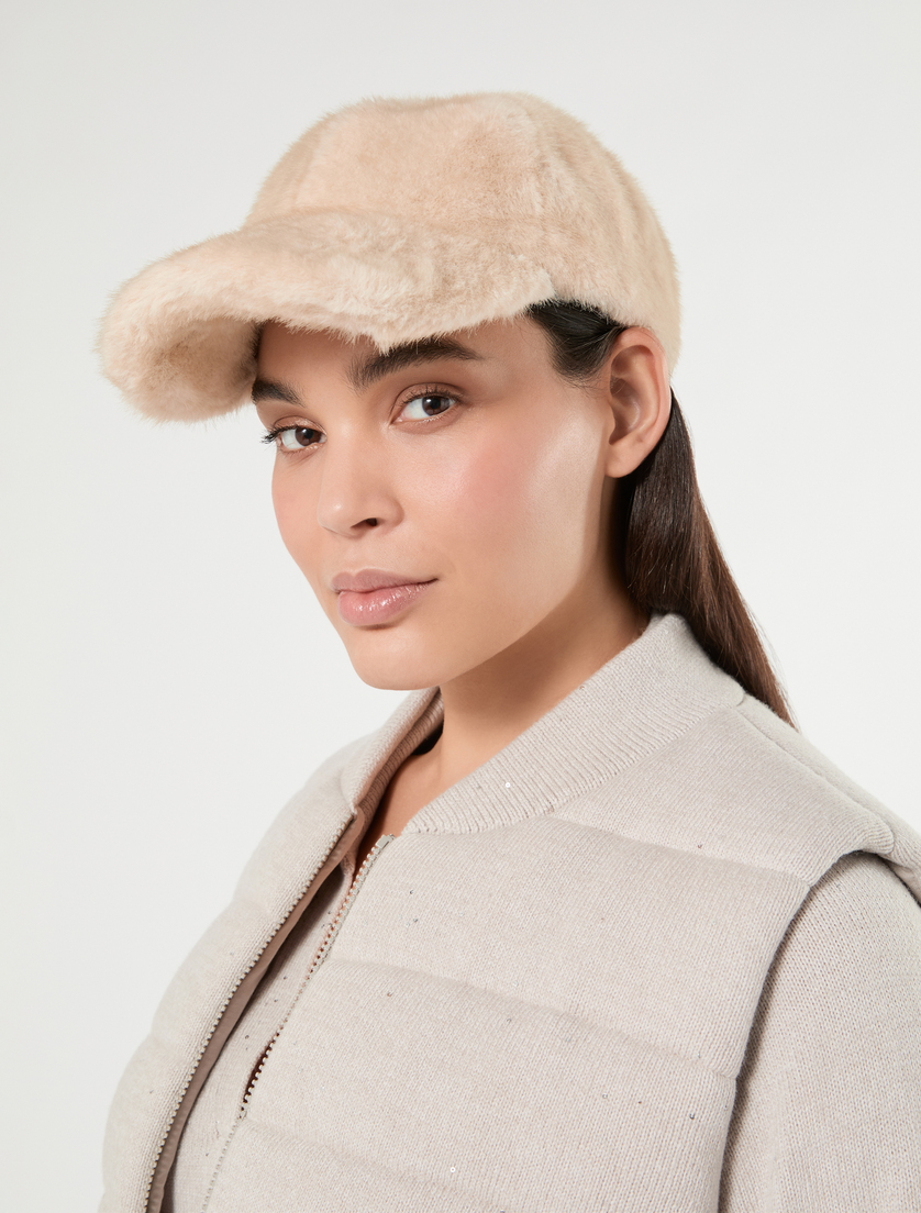 Baseballcap mit flauschiger Struktur - CREME - Marina Rinaldi - 4