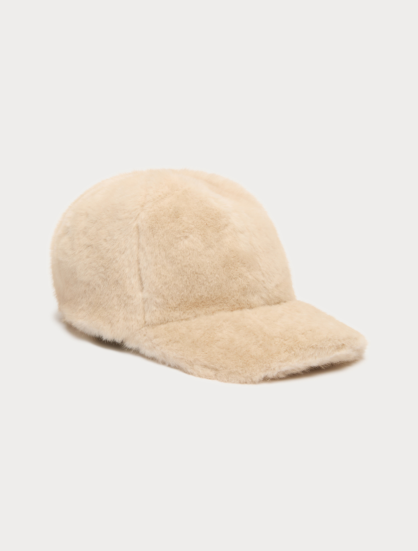 Baseballcap mit flauschiger Struktur - CREME - Marina Rinaldi