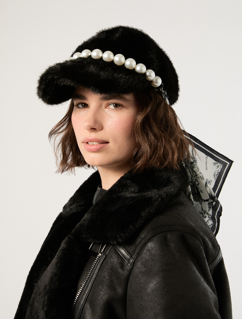 Cappello da baseball in texture soffice - NERO - Marina Rinaldi - 4