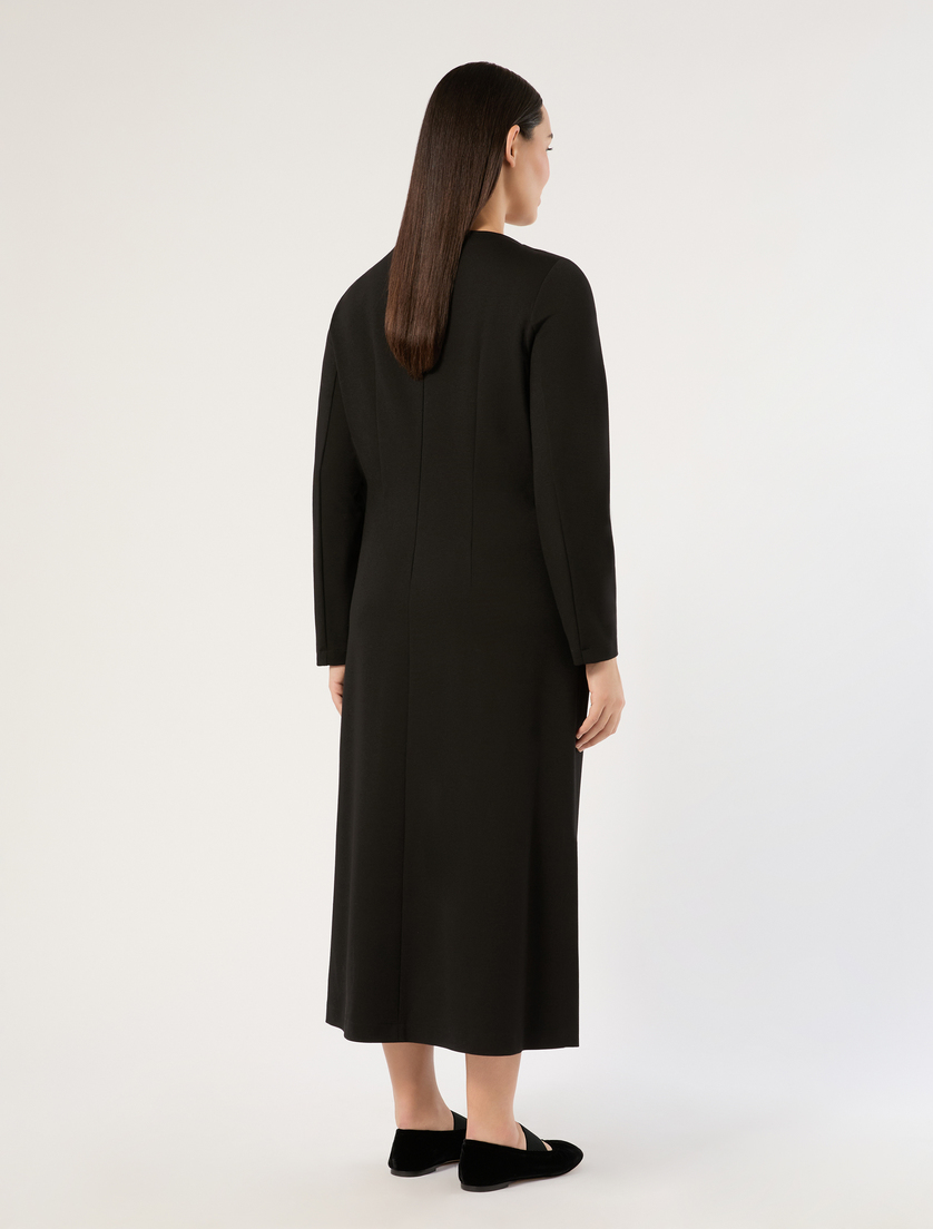 Pleated jersey dress - BLACK - Marina Rinaldi - 4