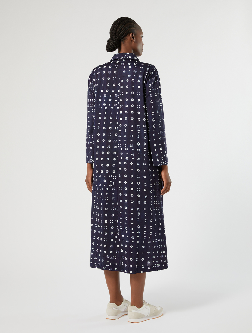 Cotton jersey dress - NAVY - Marina Rinaldi - 4