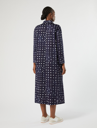 Cotton jersey dress - NAVY - Marina Rinaldi - 4