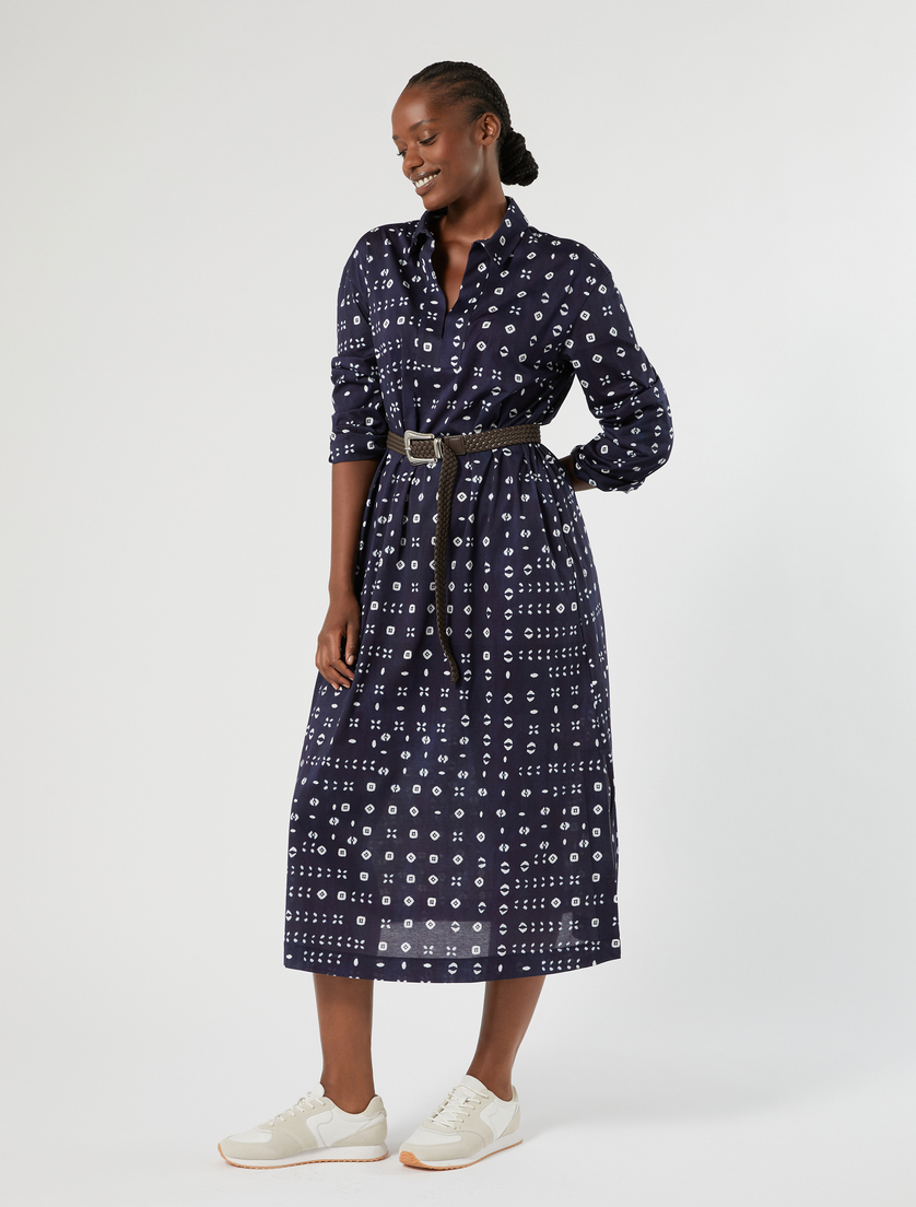 Cotton jersey dress - NAVY - Marina Rinaldi - 2