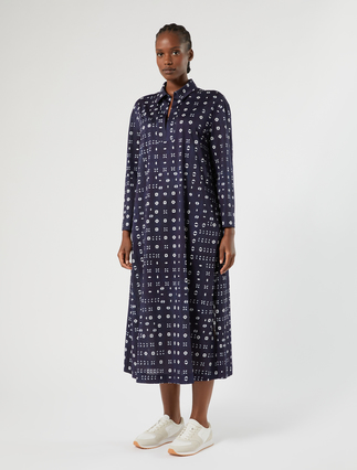 Cotton jersey dress - NAVY - Marina Rinaldi - 3