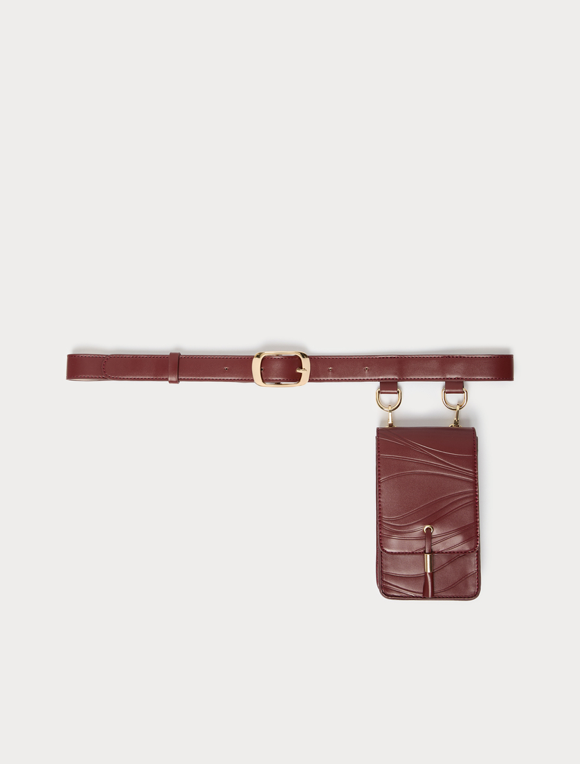Phone case with wavy motif - RED - Marina Rinaldi