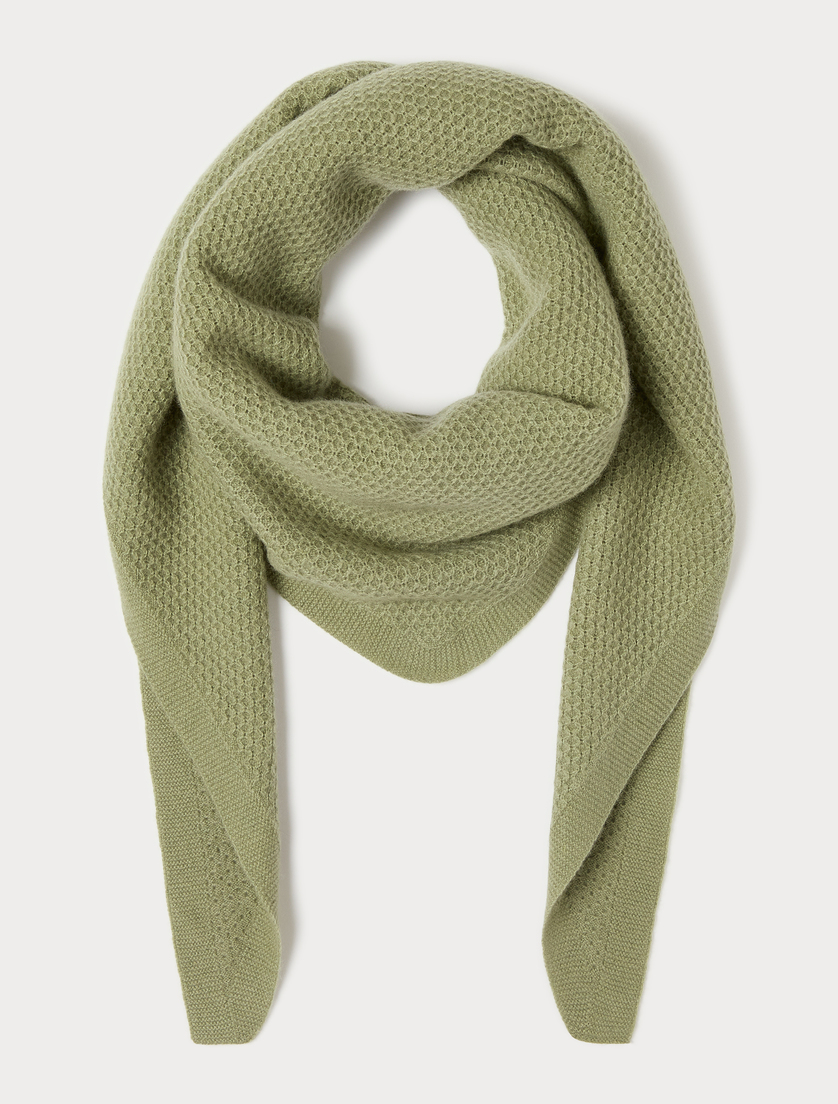 Écharpe en pur cachemire - VERT SAUGE - Marina Rinaldi