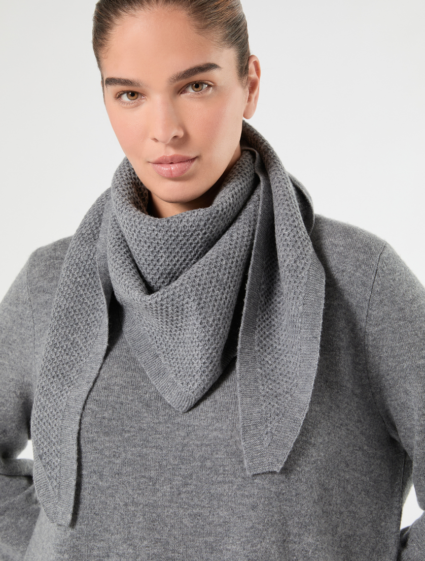Écharpe en pur cachemire - GRIS MOYEN - Marina Rinaldi - 3