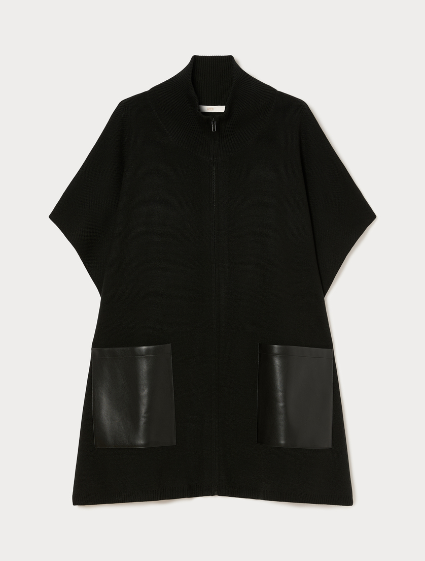 Wool-blend poncho - BLACK - Marina Rinaldi - 4