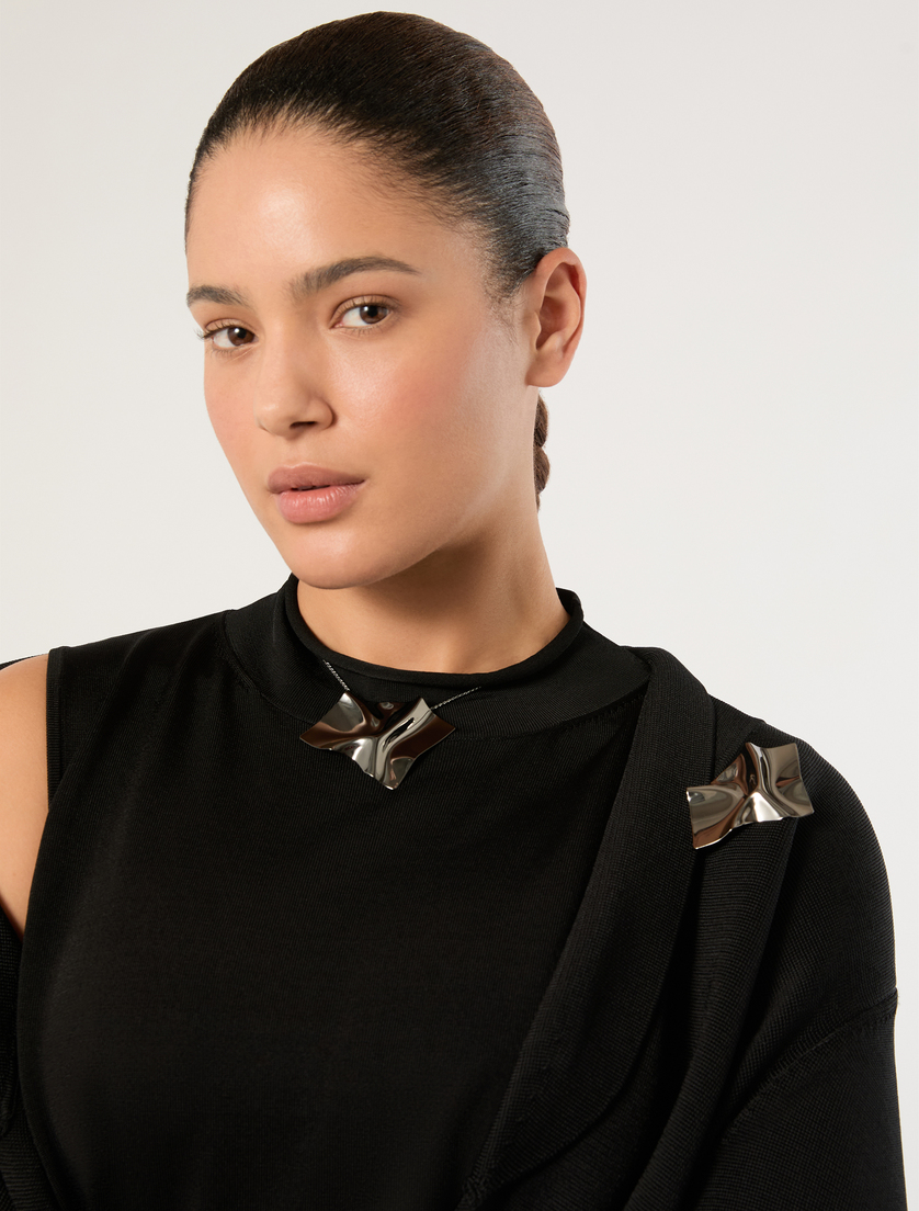 Charm choker and brooch - SREBRNY - Marina Rinaldi - 4