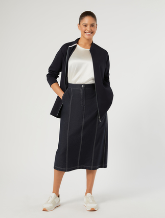 Denim jersey skirt - Marina Rinaldi