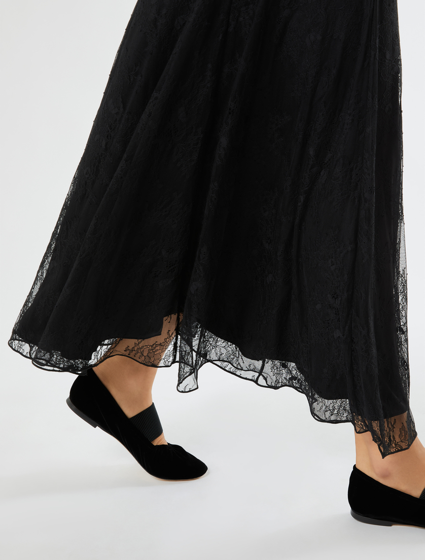 Long lace skirt - BLACK - Marina Rinaldi - 5