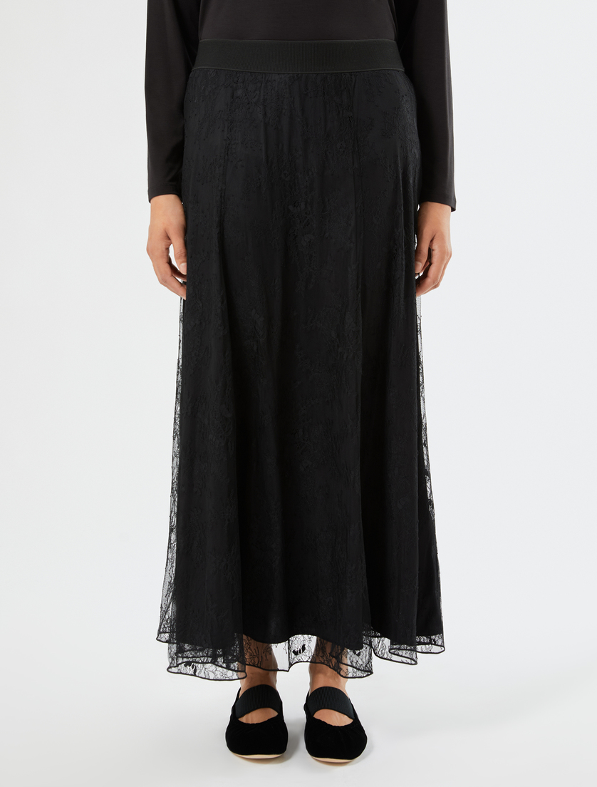 Long lace skirt - BLACK - Marina Rinaldi - 3