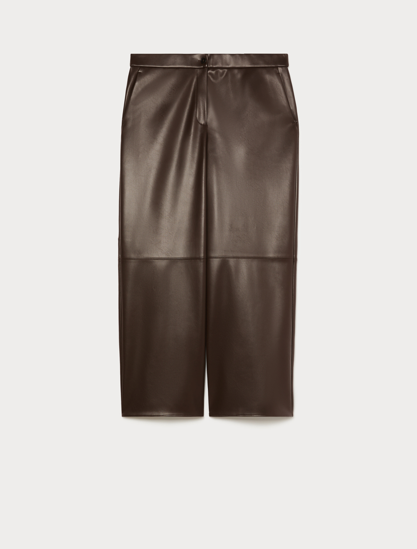 Hose aus beschichtetem Jersey - DUNKELBRAUN - Marina Rinaldi