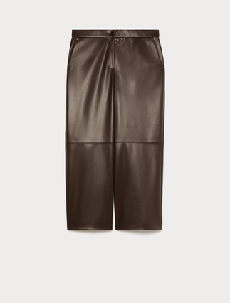 Hose aus beschichtetem Jersey - DUNKELBRAUN - Marina Rinaldi - 1