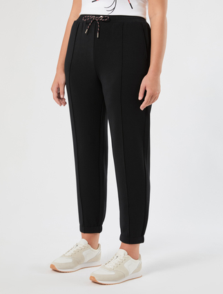 Slim-Fit-Hose aus Jersey - SCHWARZ - Marina Rinaldi - 3