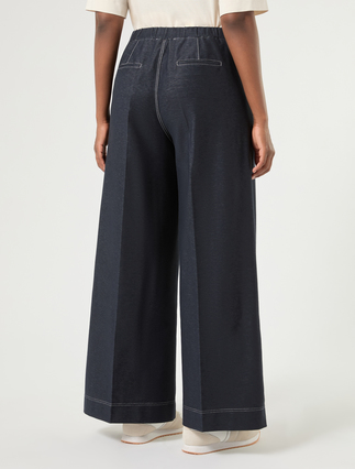 Hose aus Jersey in Denim-Optik - NACHTBLAU - Marina Rinaldi - 4