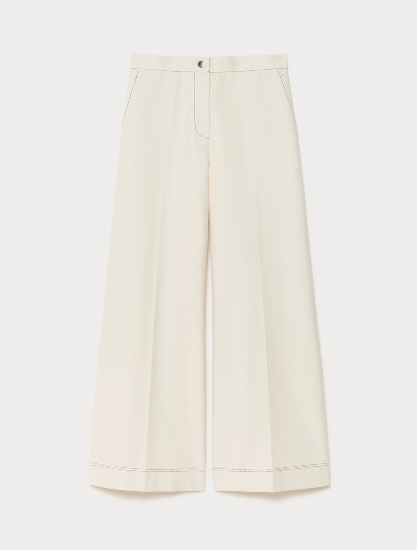 Denim-effect jersey trousers - IVORY - Marina Rinaldi