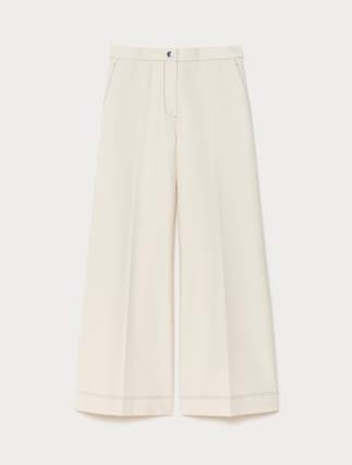 Denim-effect jersey trousers - IVORY - Marina Rinaldi - 1