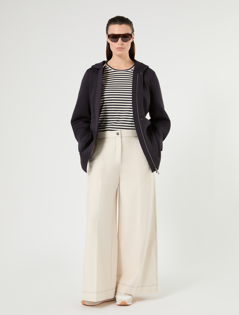 Denim-effect jersey trousers - IVORY - Marina Rinaldi - 2