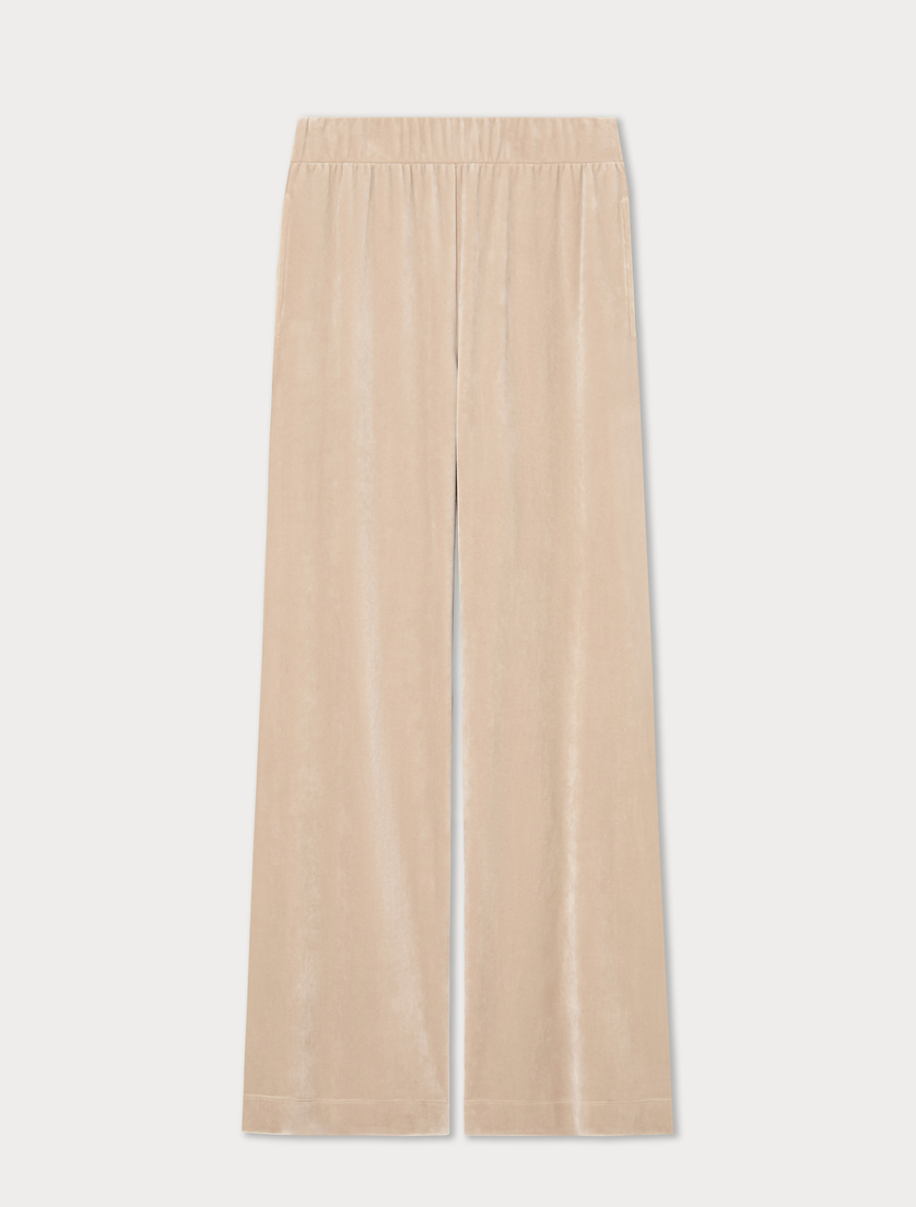 Pantalon large en chenille - GRIS TOURTERELLE - Marina Rinaldi