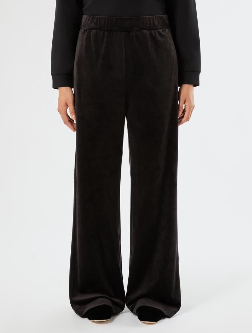Chenille wide-leg trousers - BLACK - Marina Rinaldi - 3