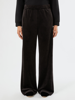 Chenille wide-leg trousers - BLACK - Marina Rinaldi - 3