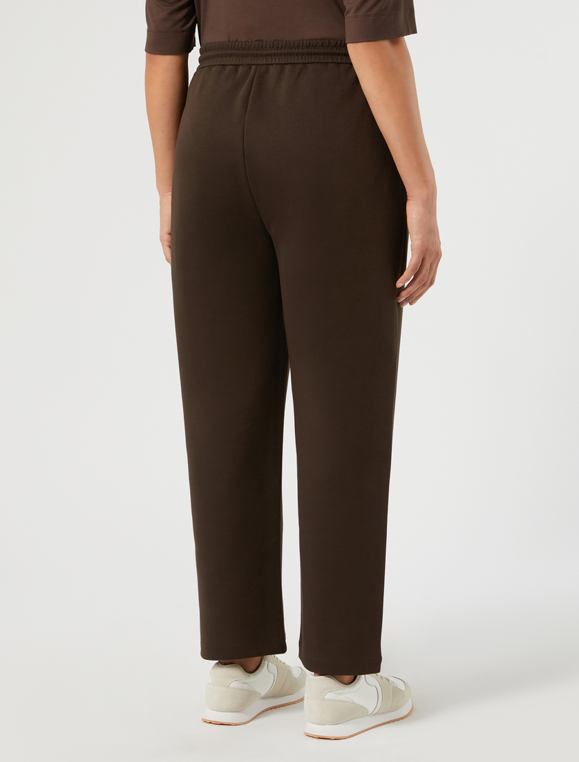 Hose aus doppeltem Jersey - DUNKELBRAUN - Marina Rinaldi - 4