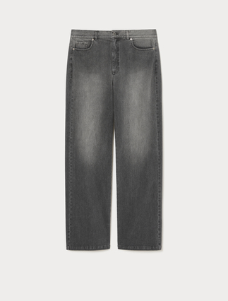 Denim-look jersey jeans - BLACK