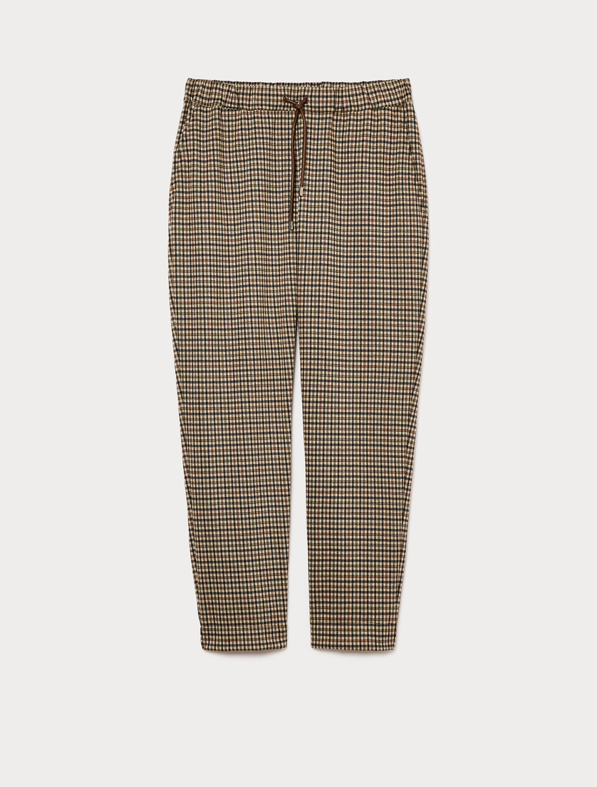 Jacquard jersey joggers - KAKI - Marina Rinaldi