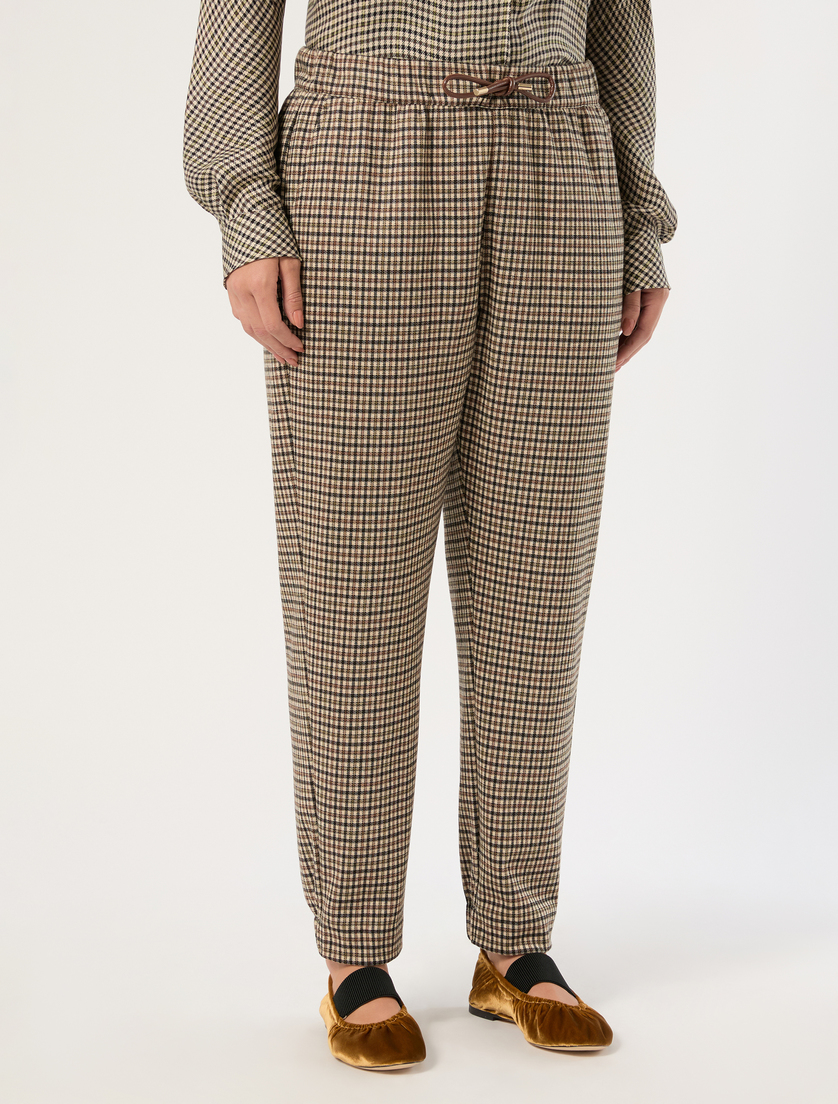 Jacquard jersey joggers - KAKI - Marina Rinaldi - 3