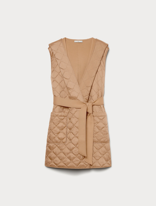 Reversible scuba jersey and nylon gilet - Marina Rinaldi